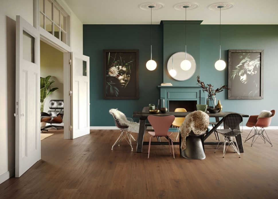 Biopodłogi PURLINE dostępne są w kształcie desek, płytek lub w rolkach, w ponad 150 wzorach.