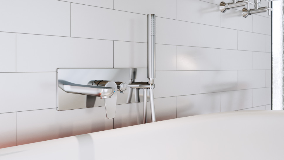 FERRO, bateria wannowa podtynkowa ścienna Algeo