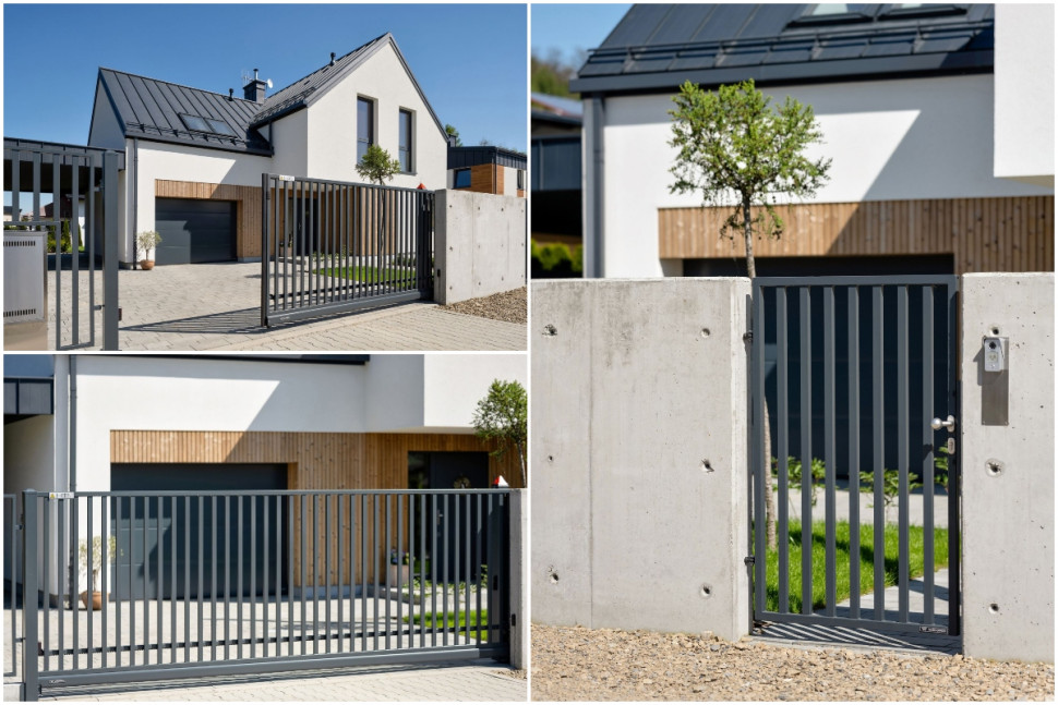 Brama przesuwna i furtka z kolekcji CLASSIC od Wiśniowski