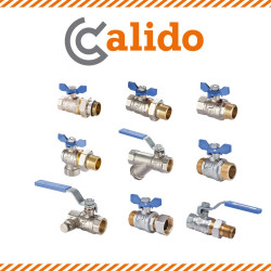 CALIDO - zawory kulowe serii S30 z niebieską dźwignią lub motylkiem