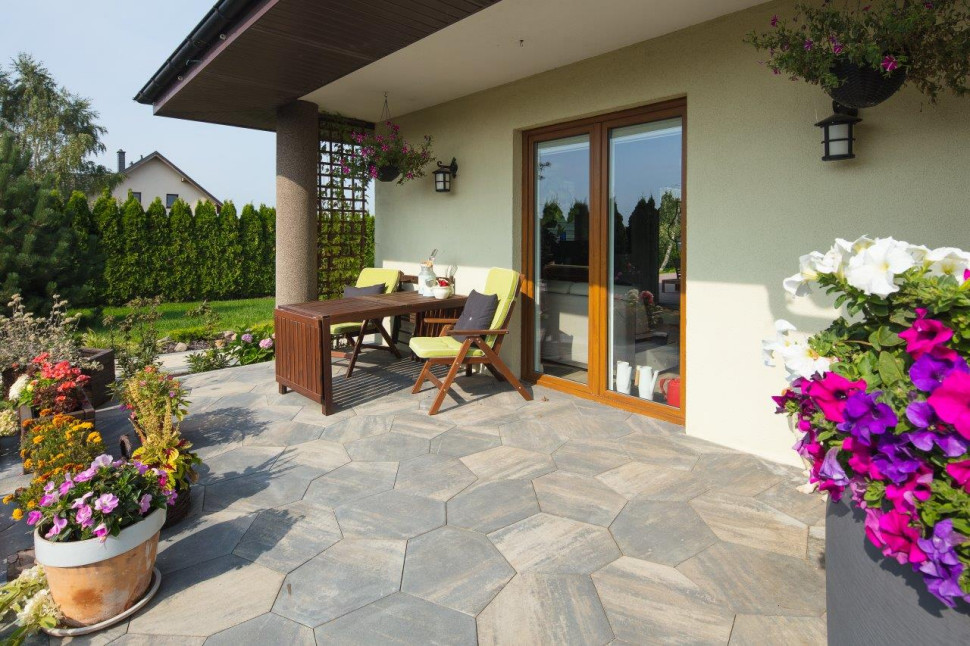 Nawierzchnia Polbruk Exa na tarasie