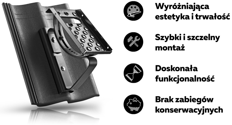 Dachówka ze stopniem kominiarskim