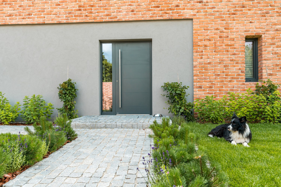 Zewnętrzne drzwi aluminiowe marki KRISPOL