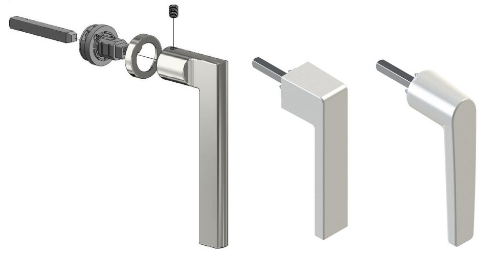 Bezrozetkowe klamki okienne: Slim, Kora, Aria. fot. OknoPlus