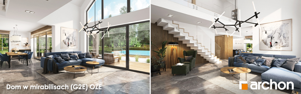 Projekt Dom w mirabilisach (G2E) OZE - wnętrza 1