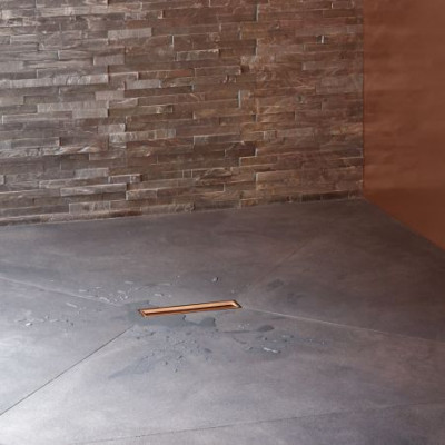 Odpływ liniowy Zentrix, złącze podłoga/powierzchnia natrysku bez wystających krawędzi