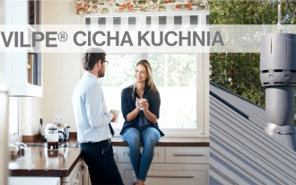 Cicha kuchnia VILPE® - okap bez silnika połączony z turbiną dachową