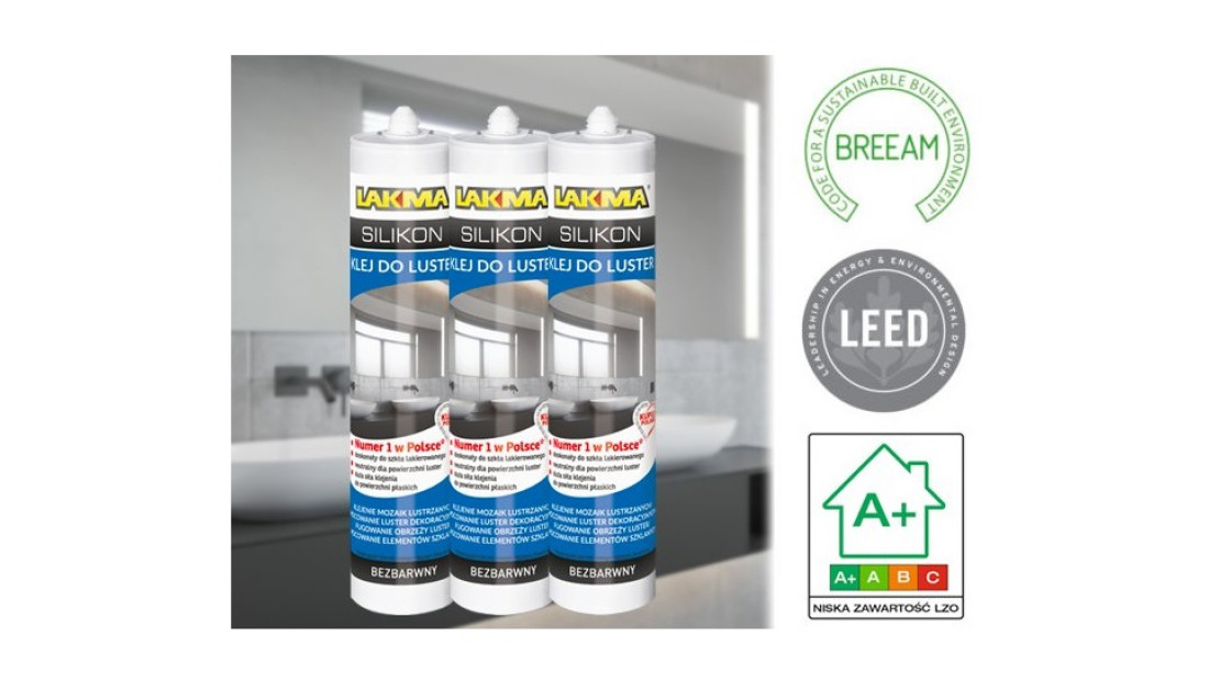 Silikon L do luster LAKMA z Certyfikatem BREEAM & LEED