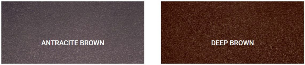 Powłoka PolarMat oferowana jest w dwóch interesujących kolorach - ANTRACITE BROWN i DEEP BROWN.