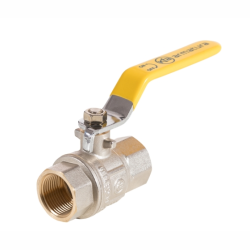 Kurek kulowy do gazu, nakrętno-nakrętny z dźwignią