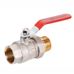 Zawór wodny, pełnoprzepływowy, nakrętno-wkrętny z dławikiem