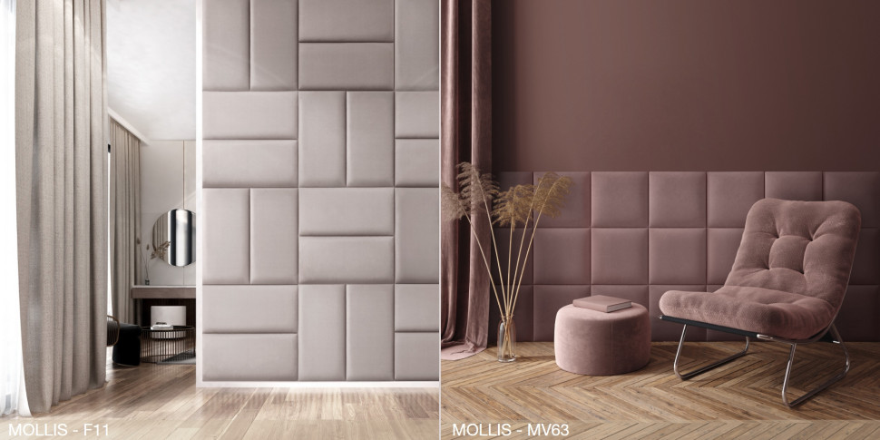 Panele tapicerowane Mollis. fot. STEGU