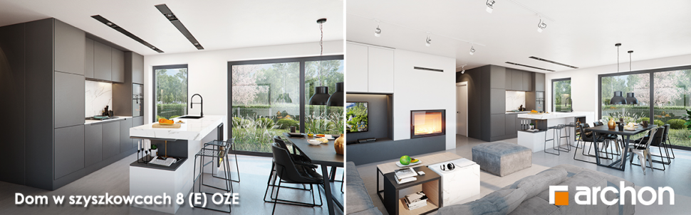 Dom w szyszkowcach 8 (E) OZE - aranżacja wnętrza