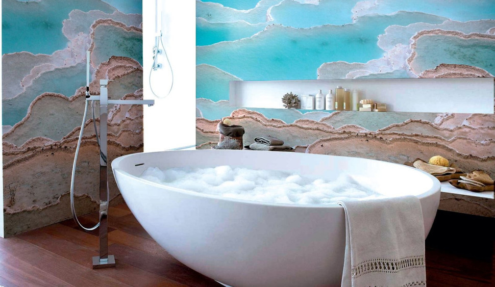 Zmywalna fototapeta, przedstawiająca baseny tarasowe w tureckim Pamukkale