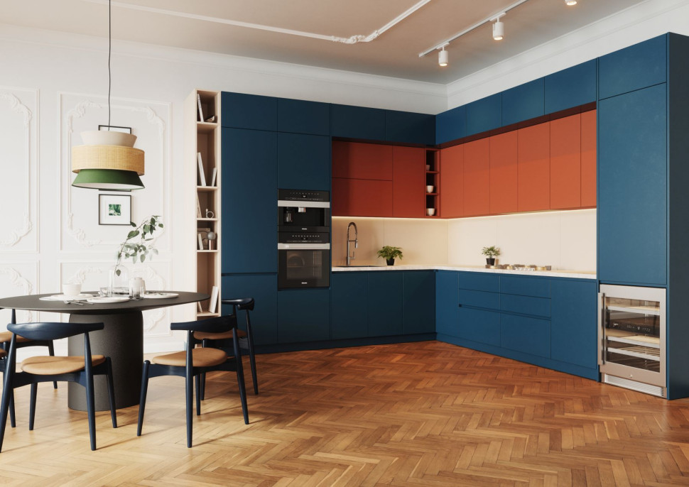 Dekory Błękit Ciemny i Salsa