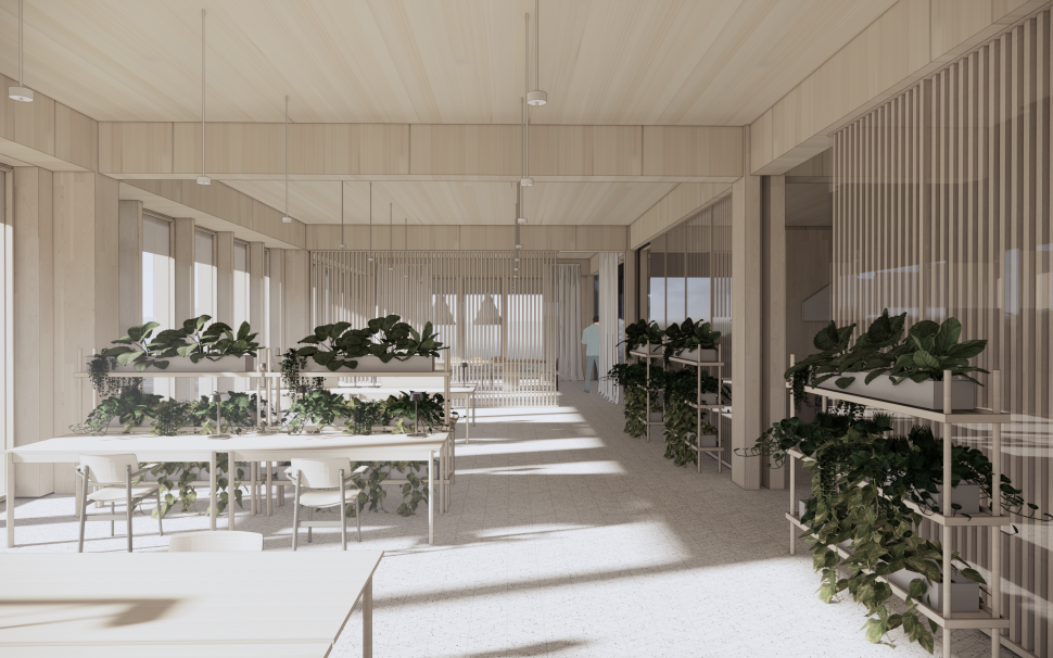 Wnętrze biura zaprojektowanego przez STUDIO GAB dla Grupa Burkietowicz - I miejsce w konkursie