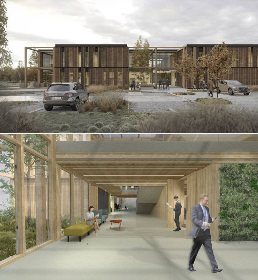 Drugie miejsce w konkursie Grupy Burkietowicz na projekt biurowca formy - pracownia AMBIENT