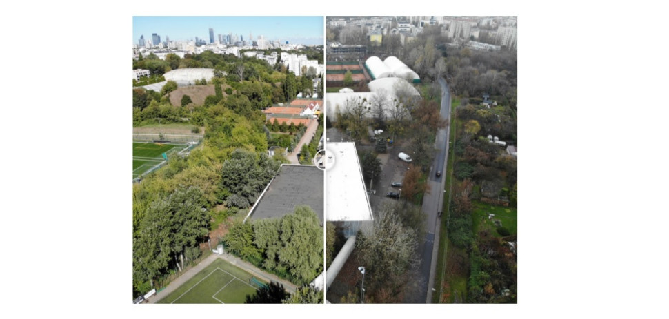 Dach hali przed renowacją i po renowacji w systemie Hyperdesmo