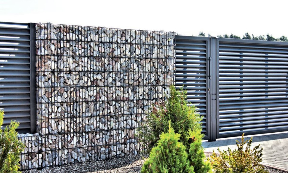 Ogrodzenie z gabionów