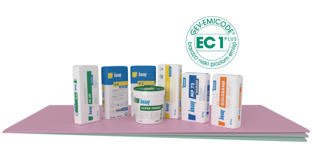 Materiały budowlane Knauf z certyfikatem EMICODE®. Bezpieczne dla zdrowia i środowiska