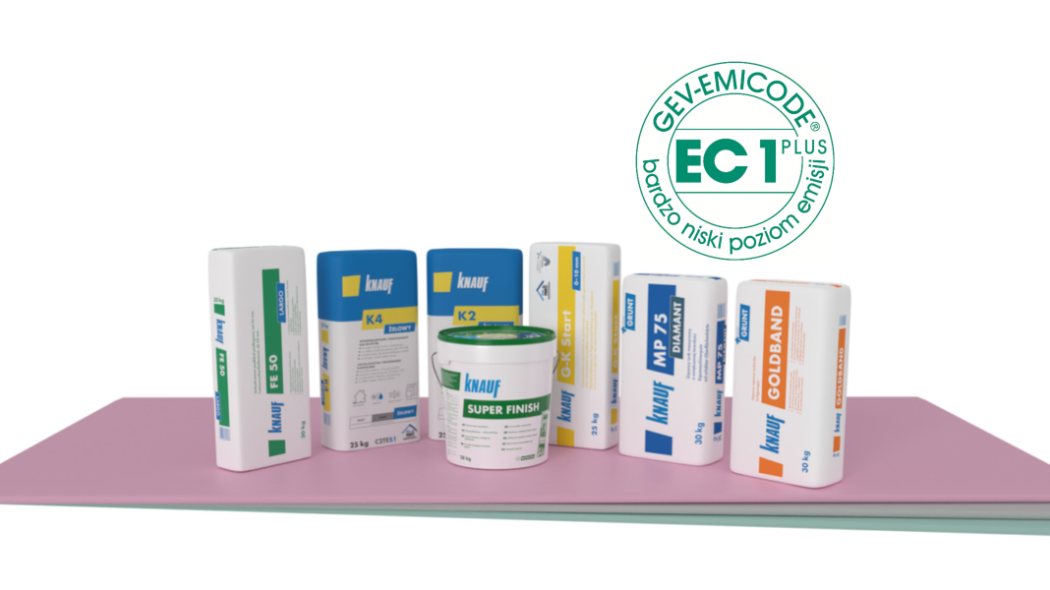 Materiały budowlane Knauf z certyfikatem EMICODE®. Bezpieczne dla zdrowia i środowiska