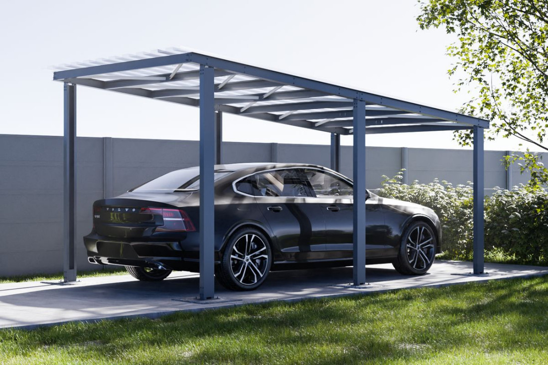CARPORT - nowoczesna wiata samochodowa z opcją dachu z paneli fotowoltaicznych