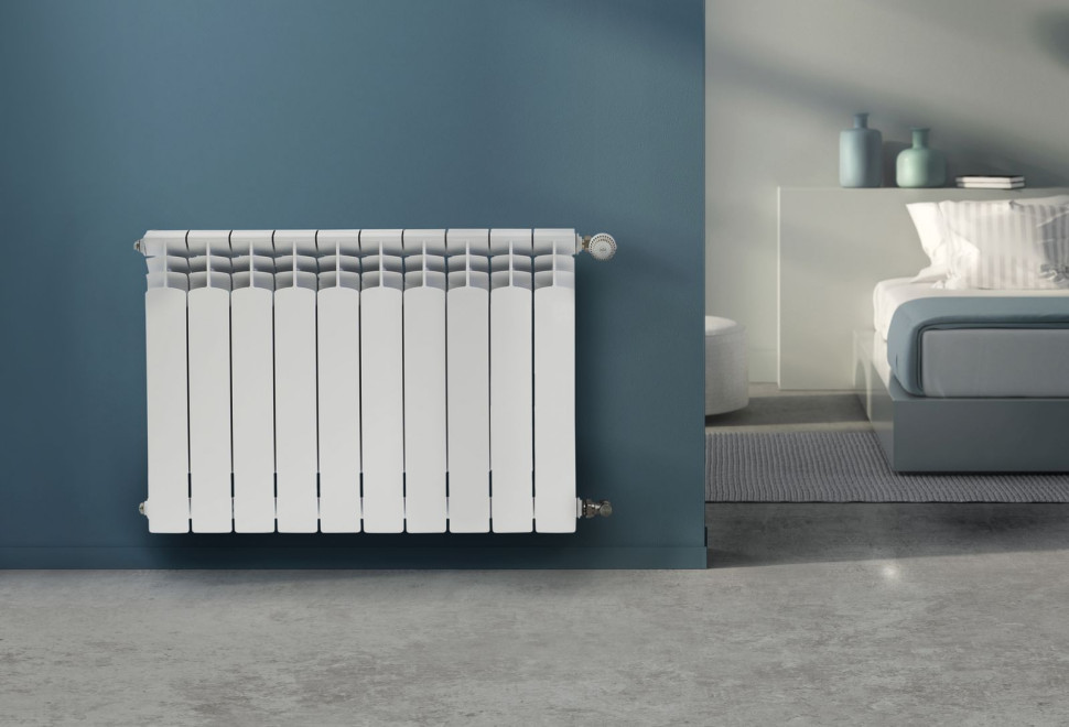 Grzejnik aluminiowy G500F KFA Armatura w kolorze białym