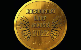 Złote godło KONSUMENCKI LIDER JAKOŚCI 2022 dla marki JONIEC®