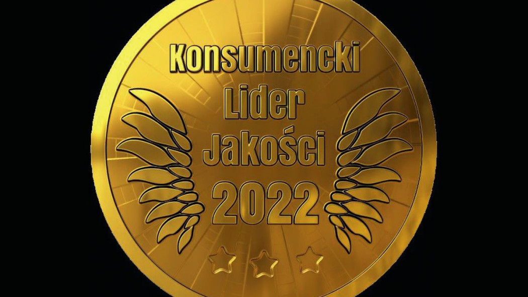 Złote godło KONSUMENCKI LIDER JAKOŚCI 2022 dla marki JONIEC®