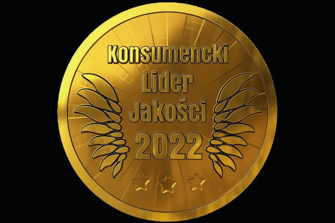 Złote godło KONSUMENCKI LIDER JAKOŚCI 2022 dla marki JONIEC®