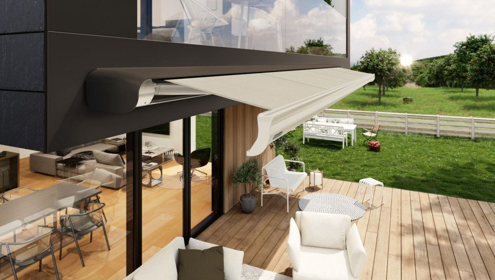 Dziesięć kombinacji kolorystycznych obudów i stelaży markizy MX-2 w wariancie „colour” 