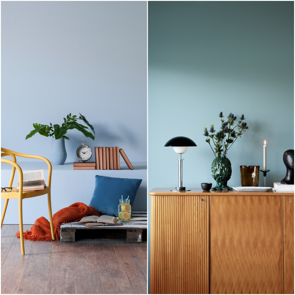 Niebieski jako dominujący kolor we wnętrzu pozwala stworzyć wyjątkowo piękne aranżacje,