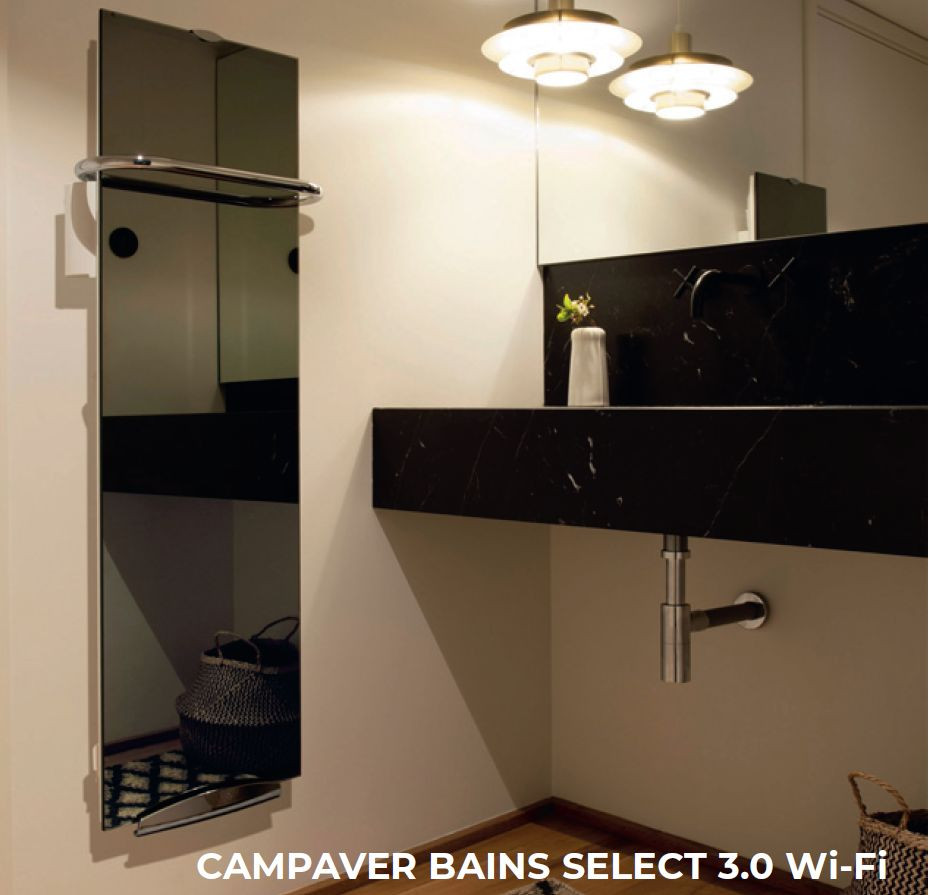 Łazienkowy grzejnik elektryczny sterowany zdalnie CAMPAVER BAINS SELECT 3.0 WiFi. fot. BURSA