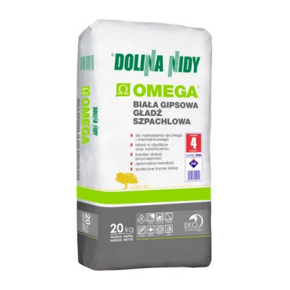 Biała gipsowa gładź szpachlowa OMEGA