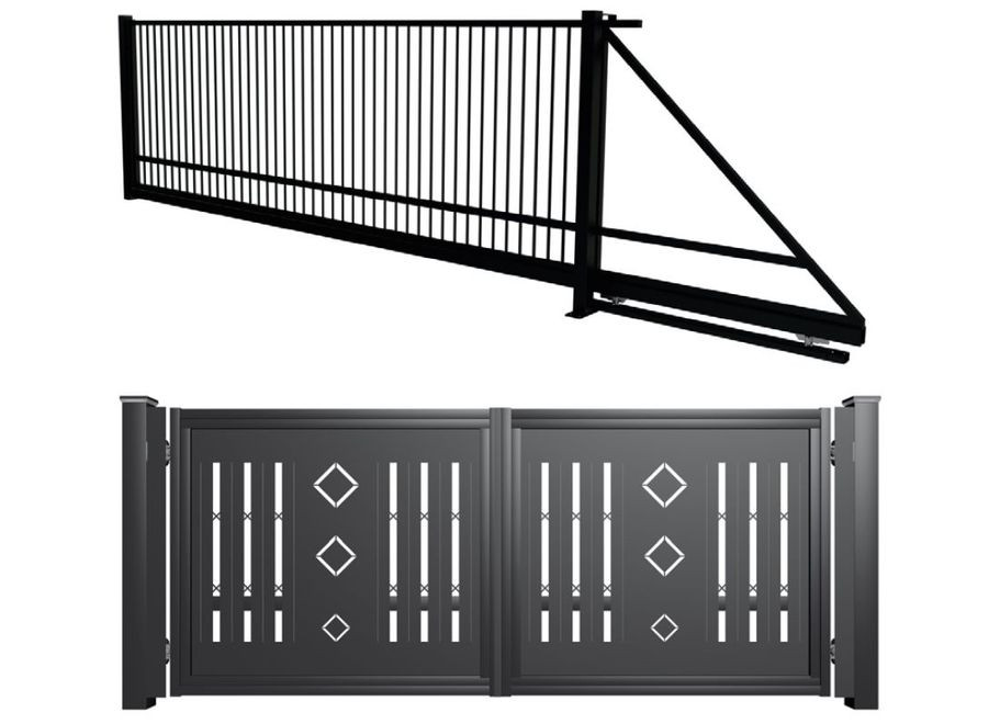 Brama ogrodzeniowa - przesuwna i rozwieralna