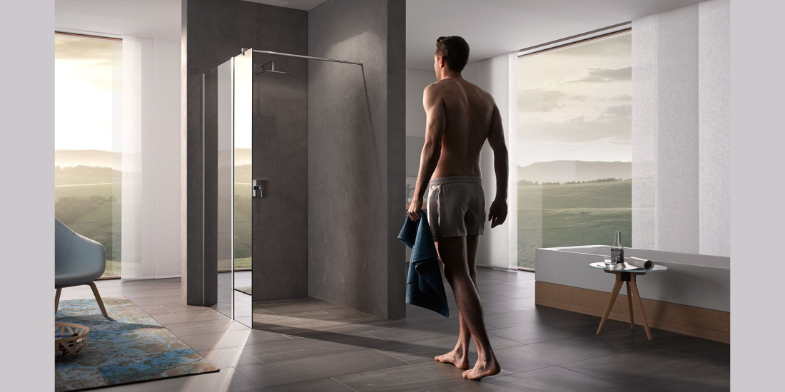 Nowocześnie  i komfortowo zaprojektowana strefa prysznica