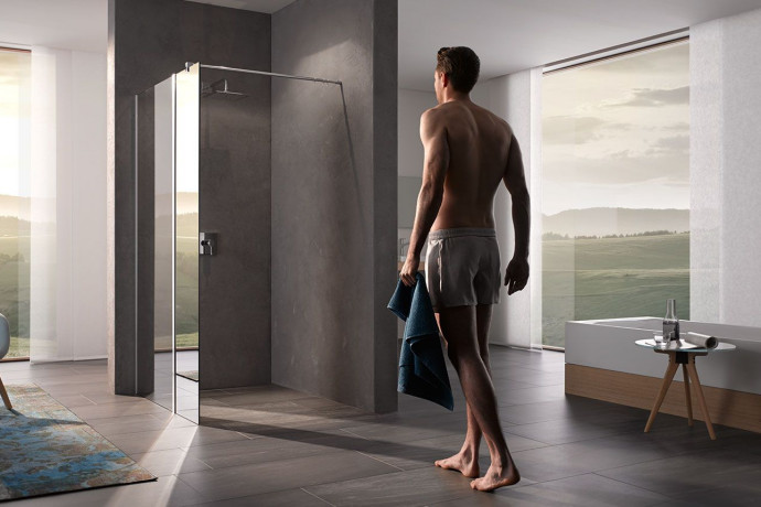 Nowocześnie  i komfortowo zaprojektowana strefa prysznica