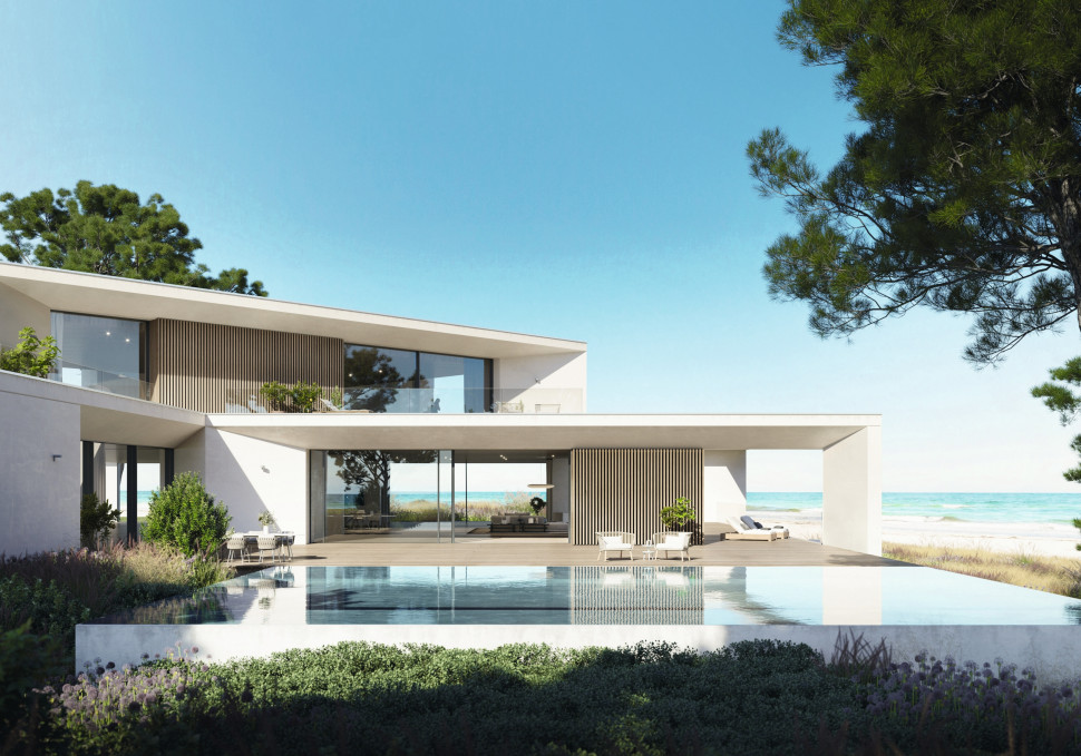 Dom z nowymi panoramicznymi drzwiami przesuwnymi Schüco AS PD 75.HI