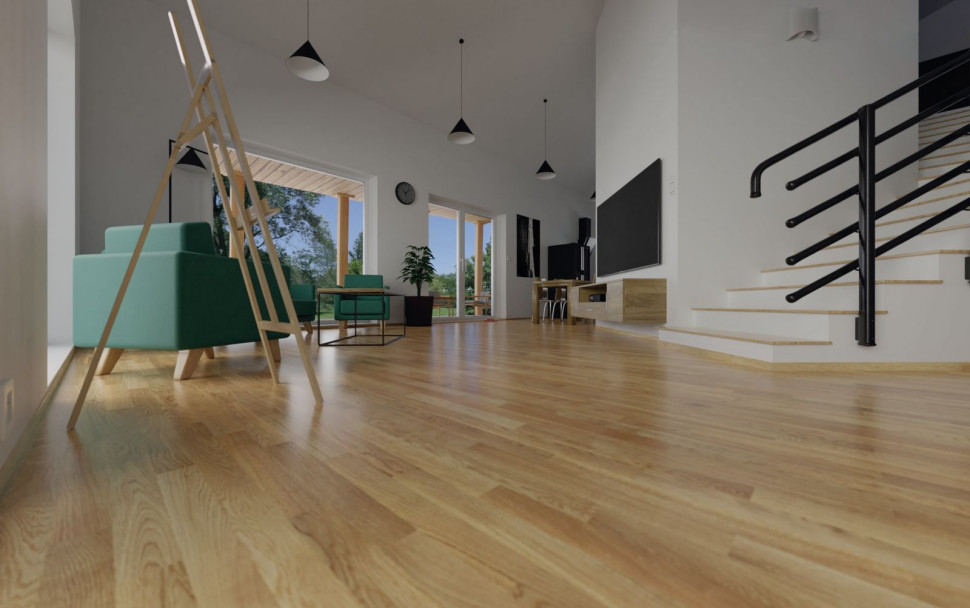 Układanie parkietu - krok 5) Gotowy parkiet dębowy