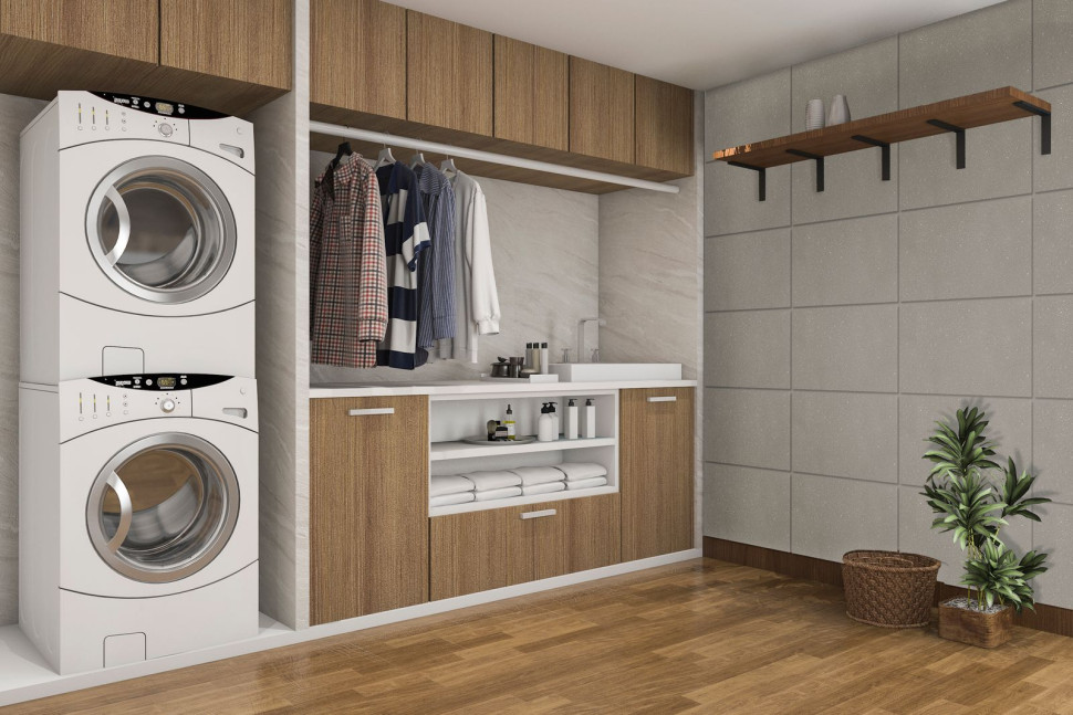 Panel kwarcowy Francesco GUARDI Collezione na ścianie pralni