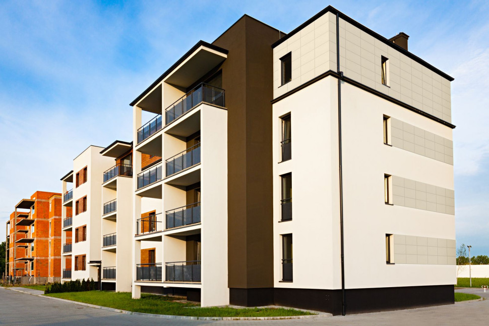 Panel kwarcowy Francesco GUARDI Collezione można układać na elewacjach budynków wielorodzinnych