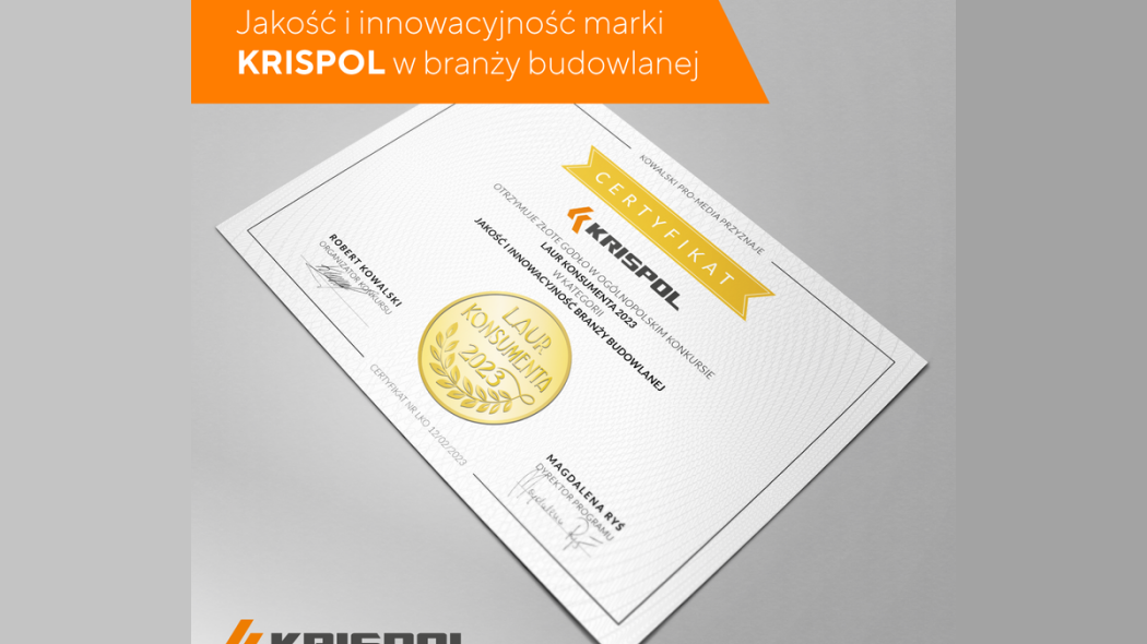 Marka KRISPOL i rozwijająca się Sieć Salonów KRISHOME ponownie nagrodzone przez konsumentów