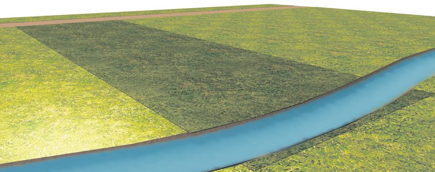 Plan działki ze strumykiem Forumowicza Sly B