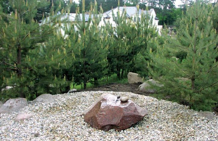 Wykonanie stawu kąpielowego: Natlenianie wody - głaz narzutowy