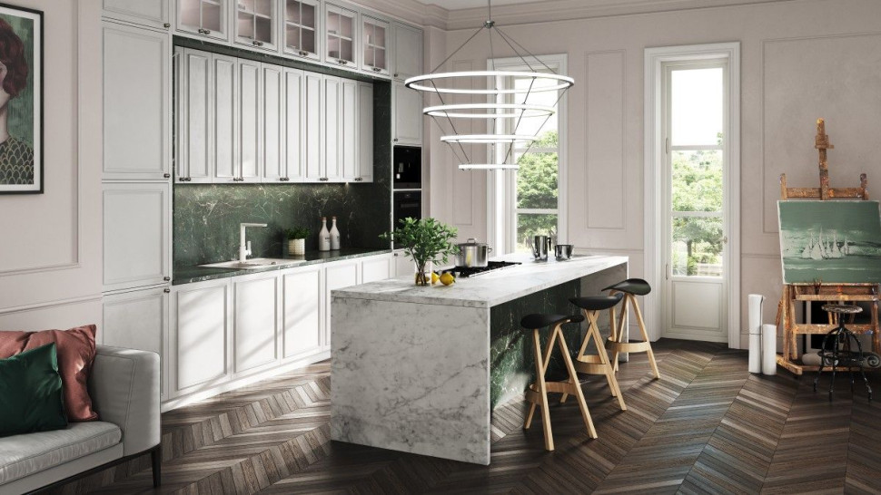 Klasyczna kuchnia z artystycznym luzem