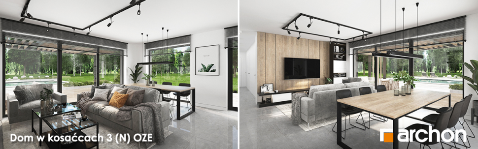 Dom w kosaćcach 3 (N) OZE - wizualizacja