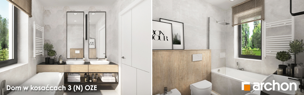 Dom w kosaćcach 3 (N) OZE - wizualizacja