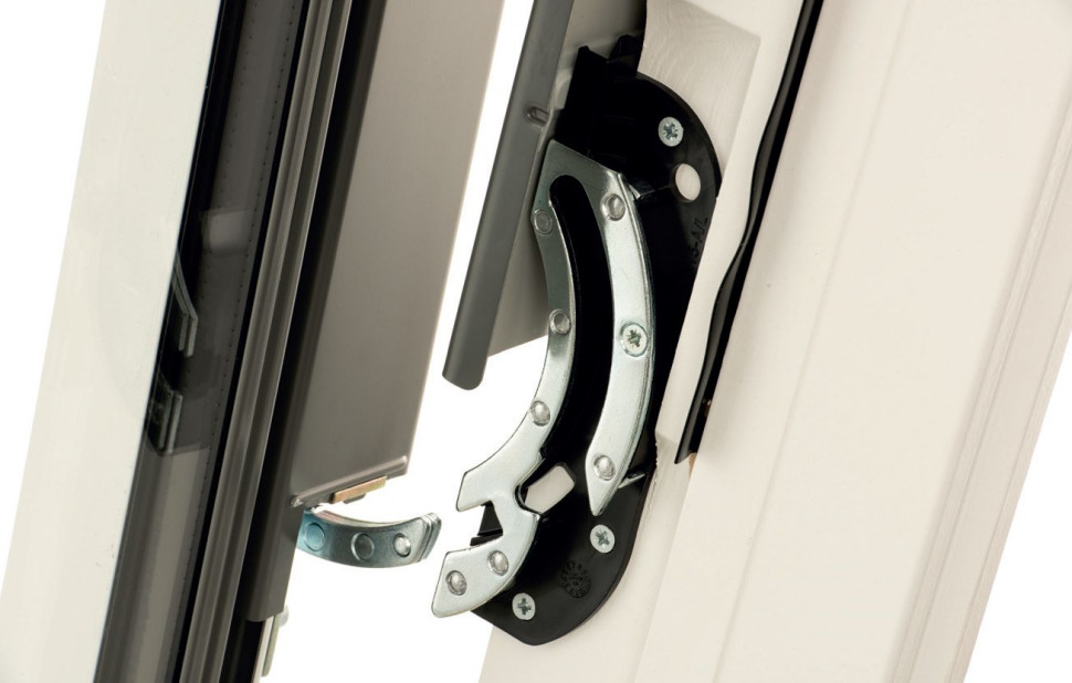 Sprężyna w zawiasie okna Keylite