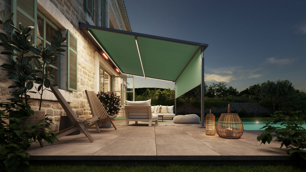 Markizy "pergola cubic" - pergola wyróżniająca się kanciastą kasetą poszycia