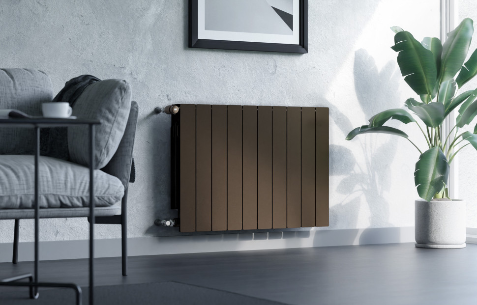 Grzejnik aluminiowy ADR 500F KFA Armatura w kolorze miedzianym